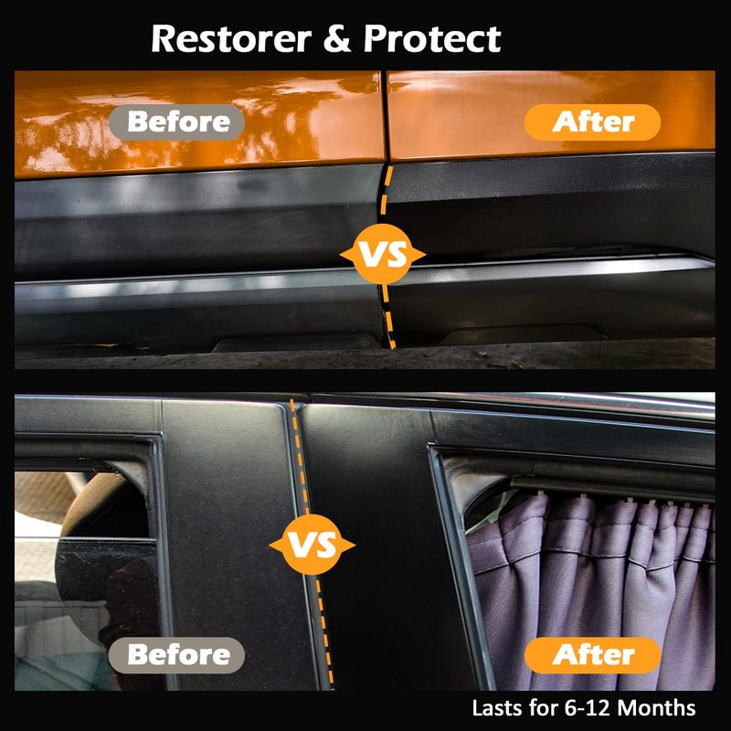 REALINN Plastic Restorer - Cars Ceramic Coating Trim Restore, Shines & Protects Plastic, Vinyl & Rubber Surfaces - Image 3